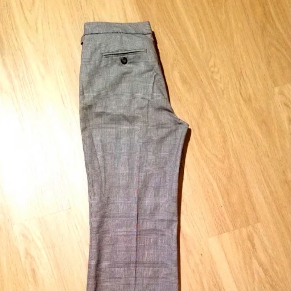 GAP Stretch Herringbone Black & White Pants Size 2, Rail Guide Adjustable…